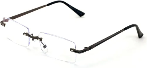 Miniatura 6 de Gafas de lectura UV con bloqueo de diamante sin montura de metal para hombre, anti bloqueo azul, lectores de lentes transparentes