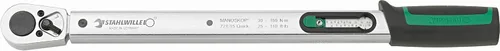 Miniatura 6 de Stahlwille 50204005 Llave dinamométrica tipo clic de 3/8 pulgadas con trinquete, señal de parada doble y lupa integrada para un apriete preciso