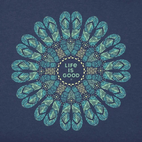 Miniatura 3 de Life is Good Camiseta de manga corta con cuello en V para mujer