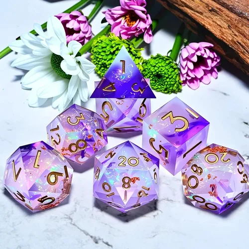 Miniatura 6 de Juego de dados de Dungeons and Dragons DND, juego de dados de resina poliédrica D&D, adecuado para juegos de rol, RPG, Pathfinder, juego de dados DND
