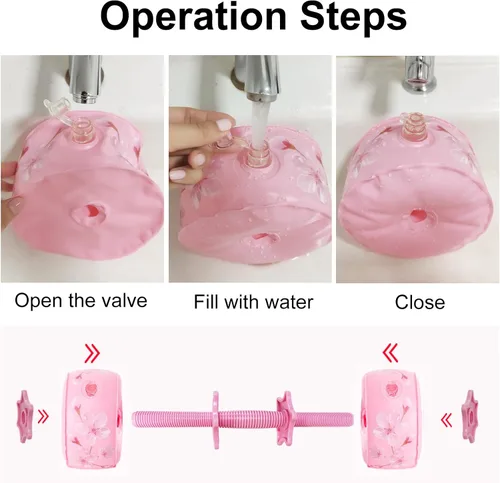 Miniatura 2 de Travel Weights Water Filled Dumbbell Set of 2,6LB Hand Weights for Women at Home Gym Exercise Training