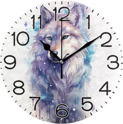 Miniatura 20 de ALAZA Reloj de pared con diseño de pájaros en rama, funciona con pilas, silencioso, de cuarzo, analógico, rústico, estilo rural, redondo, decoración