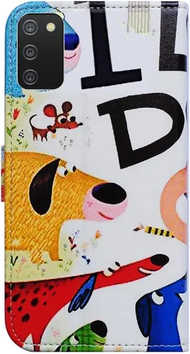 Miniatura 7 de Bcov Funda para Galaxy A03S, Samsung A03s, Colorida funda de piel con tapa para teléfono con ranura para tarjeta y soporte para Samsung Galaxy A03s
