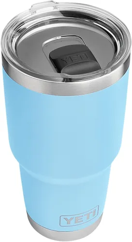 Miniatura 21 de YETI Rambler - Vaso aislado al vacío de acero inoxidable de 30 onzas con tapa MagSlider azul (Offshore Blue)
