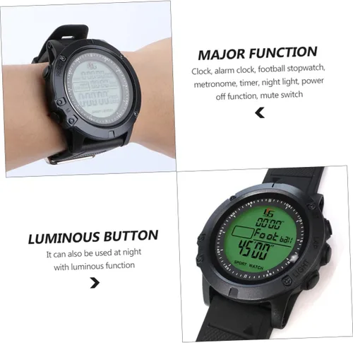 Miniatura 7 de Reloj de árbitro de fútbol ligero, cronómetro, temporizador, luz nocturna, cronógrafo, cuenta regresiva para juegos deportivos