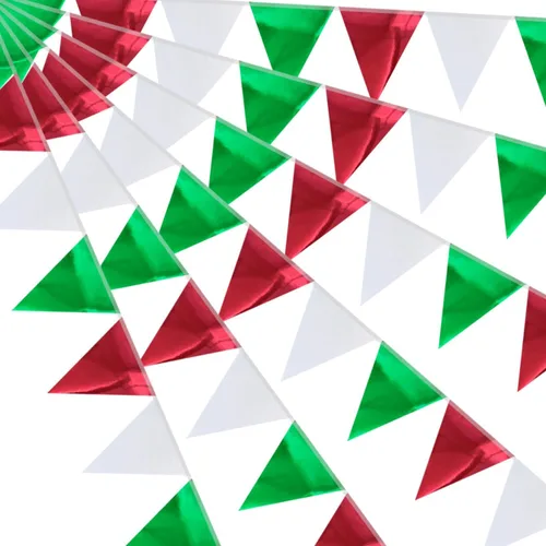 Miniatura 28 de Banderín de camuflaje de 49 pies, banderas triangulares de camuflaje del ejército para decoraciones de fiesta de cumpleaños
