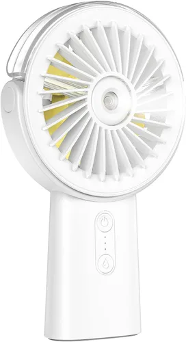 Miniatura 12 de Otlonpe Ventilador de nebulización de mano portátil, pequeño ventilador de niebla recargable personal de mano, ventilador de agua de 4000 mAh