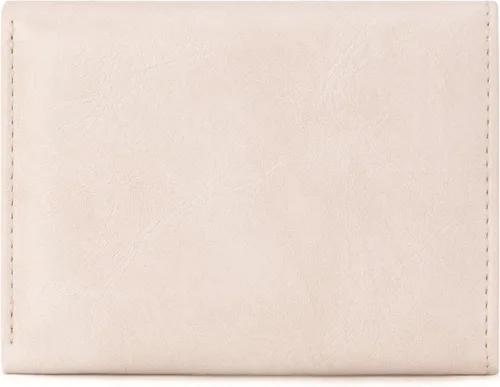 Miniatura 5 de Montana West Billetera pequeña de triple pliegue para mujer, con bloqueo RFID, carteras minimalistas con ventana de identificación, Beige