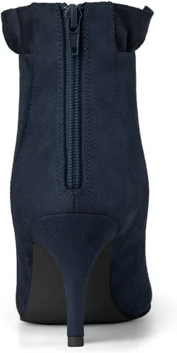 Miniatura 3 de Allegra K Botines con volantes y tacón de aguja puntiagudo para mujer
