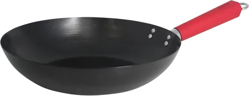 Miniatura 11 de IMUSA Wok antiadherente de acero al carbono de 9.5 pulgadas con mango Cool Touch, color negro