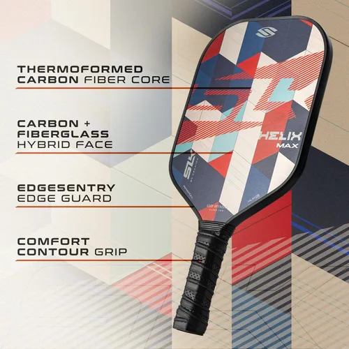 Miniatura 4 de Selkirk Sport SLK Helix Pro Paleta de Pickleball Paletas de Pickleball de Fibra de Carbono Termoformada con Cara Híbrida de Fibra de Carbono
