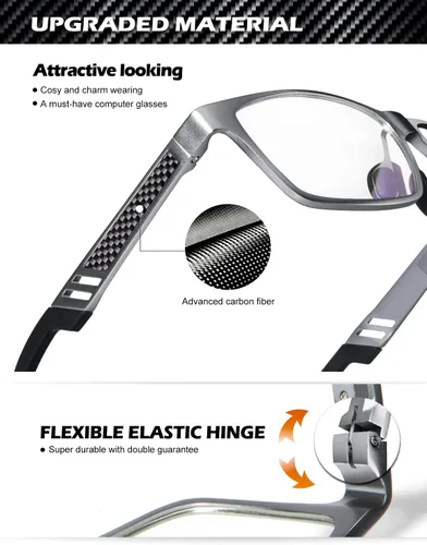 Miniatura 2 de ANYLUV Al-Mg - Gafas de luz azul de metal + lentes de fibra de carbono