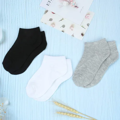 Miniatura 7 de Cooraby 15 pares de calcetines de corte bajo para niños y adolescentes calcetines de tobillo para niños grandes o niñas