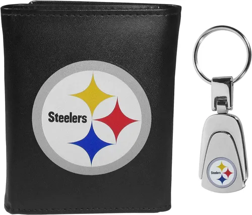 Miniatura 10 de Siskiyou Sports NFL unisex Tri-fold Wallet & Steel Key Chain
