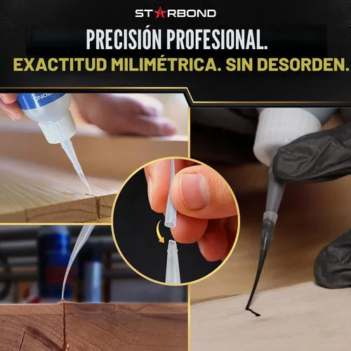 Miniatura 5 de Starbond EM-02 Adhesivo de cianoacrilato (CA) instantáneo, fino y superrápido, de calidad superior, superadhesivo, más tapa extra y micro puntas