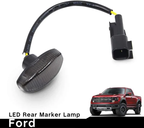 Miniatura 5 de Luces LED de Marcador Lateral para Ford F150 SVT Raptor Pick Up 2010-2014, Luces de Marcador Trasero/Trasera F150, Lente Ahumada Roja, Kits de Luz
