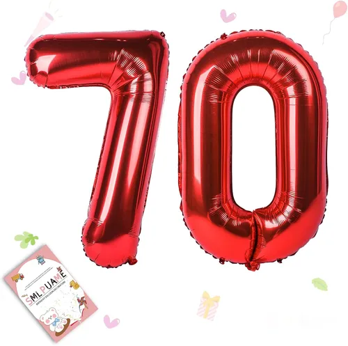 Miniatura 177 de Globos de números de 40 pulgadas del 0 al 9 dorados grandes del número 0, globos digitales para suministros de decoración de celebración de fiesta