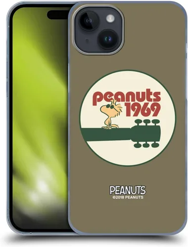 Miniatura 75 de Head Case Designs Funda rígida con licencia oficial de Peanuts Snoopy Woodstock Far Out Woodstock 50th compatible con Apple iPhone 15 Plus