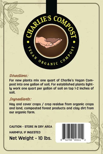 Miniatura 2 de Charlie's Vegan Compost – Jardinería orgánica concentrada vegana sin crueldad animal para plantas enmienda de suelo potenciador de suciedad
