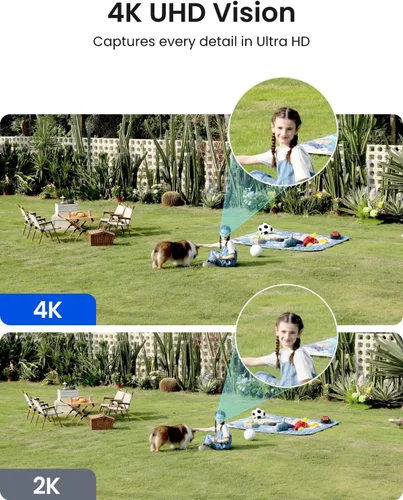 Miniatura 3 de REOLINK Argus 4 Pro Negro, cámaras de seguridad solar inalámbricas para exteriores de 4K de doble lente 180°, visión nocturna ColorX de 8MP