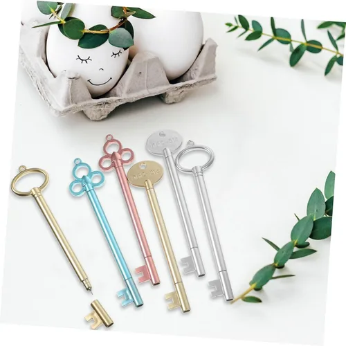 Miniatura 7 de 12 bolígrafos de gel con forma de llave vintage, punta fina, bolígrafos de escritura suave para estudiantes, oficina, toma de notas, estilos mixtos