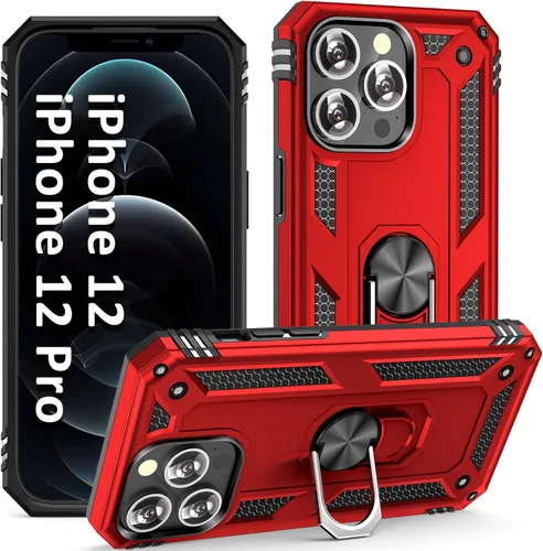 Miniatura 9 de ADDIT i Phone 12 Pro Max - Funda para iPhone 12 Pro Max, con anillo de soporte, soporte ajustable, grado militar, protección resistente, a prueba