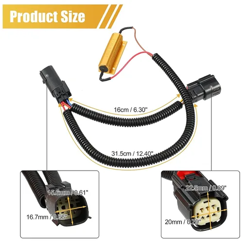 Miniatura 3 de EVGATSAUTO Arnés de conversión de luz trasera LED para LTZ 2016 2017 2018, 2 unids adaptador conector de cableado