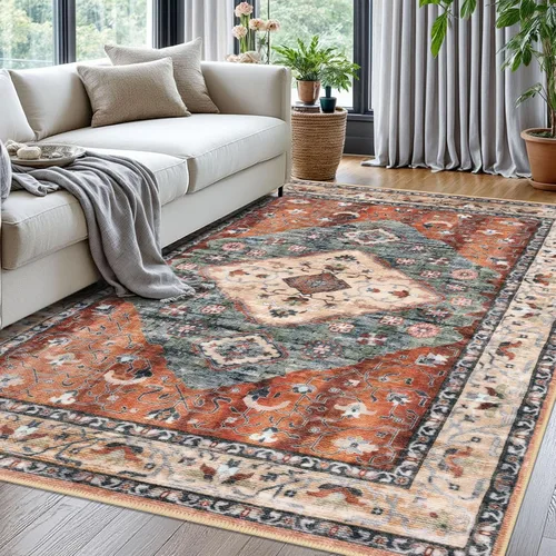 Miniatura 23 de KOZYFLY Alfombra Pequeña de Área 2x3 Pies Alfombras para Entrada Lavable Boho Alfombra de Entrada Antideslizante Tapete de Puerta Interior Entrada