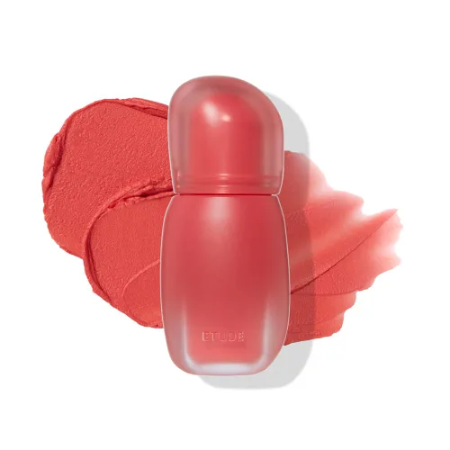 Miniatura 32 de Labial líquido pigmentado Etude, color #01 rosa análogo (4g), de larga duración, resistente al agua, con un ligero acabado mate, cobertura total