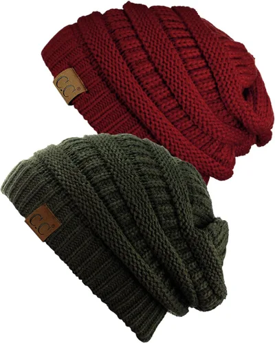 Miniatura 5 de Gorro a la moda de tejido suave abultado, cálido y elástico de C.C