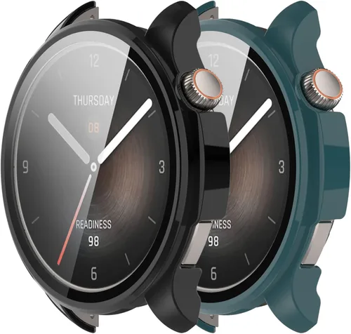 Miniatura 13 de Funda compatible con Amazfit Balance Frame PC funda protectora + película de vidrio templado para Amazfit Balance Smartwatch protectores de pantalla