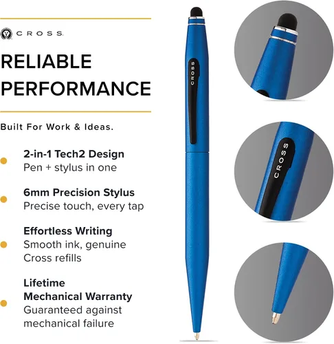 Miniatura 4 de Cross Tech2 Recargable Tech2 Presentado en una Caja de Regalo Premium - Punta Media, Tinta Negra, Azul