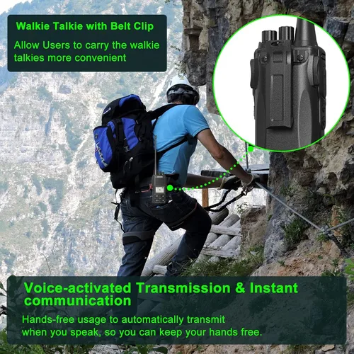 Miniatura 5 de SAMCOM FPCN10A - Radio bidireccional de 3000 mAh, alta capacidad, larga duración, Walkie Talkies, resistente, con auricular de llamada grupal, base
