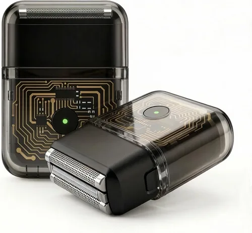 Miniatura 9 de Afeitadora eléctrica de aluminio para hombres: maquinilla de afeitar compacta de viaje para la cara - IPX7 impermeable y carga rápida USB-C