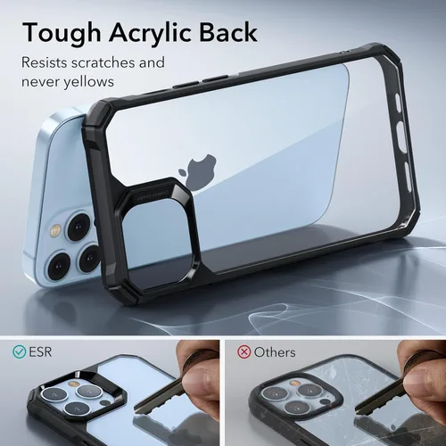 Miniatura 4 de ESR Funda para iPhone 13 Pro Max, Protección de Grado Militar con Esquinas que Absorben Impactos, Parte Trasera Acrílica Resistente a Rayones
