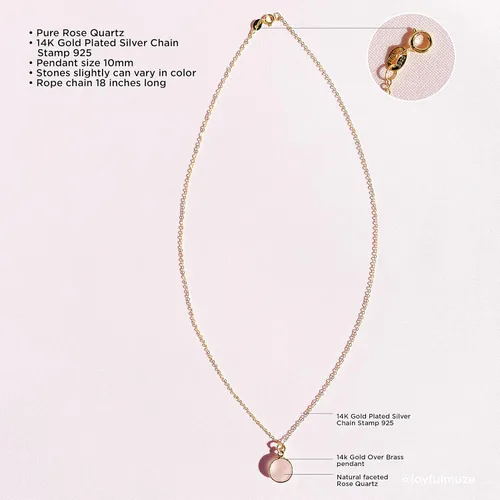 Miniatura 5 de Collar con colgante redondo, piedras preciosas naturales, labradorita, piedra lunar arcoíris, cristal, cuarzo rosa, amatista, citrino, plata de ley