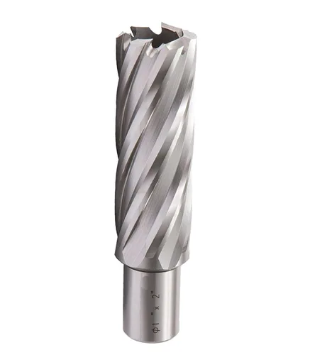 Cortador anular HSS de 1" de diámetro x 2" de profundidad de corte con vástago Weldon de 3/4"