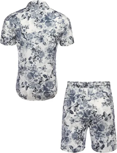 Miniatura 3 de Daupanzees - Camisa hawaiana de manga corta con botones para hombre