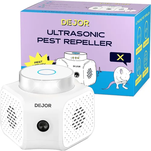 Repelente ultrasónico de plagas para interiores, repelente de ratones para casa, roedores, ratones, ratas, disuasorios, ardillas, murciélagos con