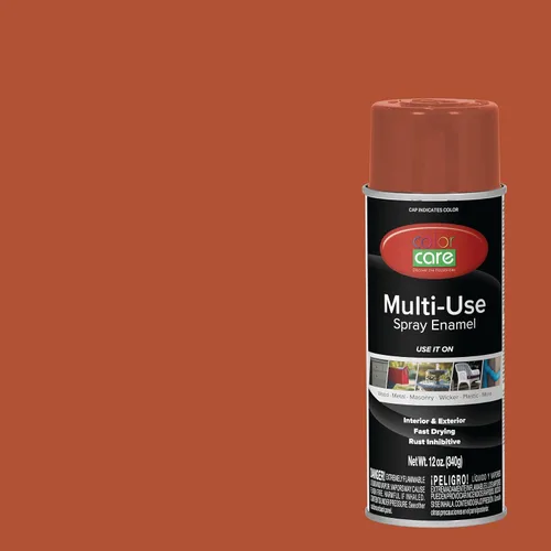 Miniatura 45 de Pintura en aerosol, 12 onzas, paquete de 6 (mezcla de colores cálidos: blanco brillante, rojo rubí, naranja, amarillo, marrón, negro brillante)