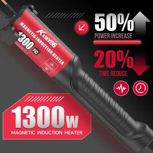 Miniatura 9 de Calentador de inducción de 1300 W 110 V, extracción de pernos, herramienta de calentador de inducción magnética de mano con 5 bobinas