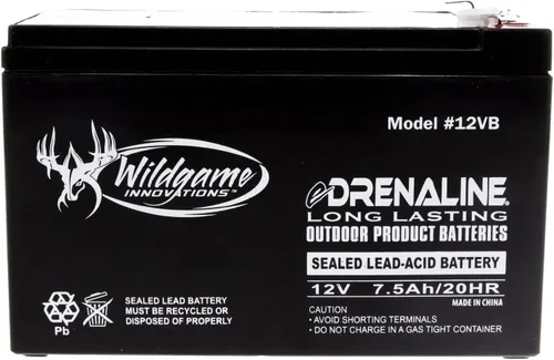 Miniatura 2 de Wildgame Innovations - Batería recargable de 12V eDRENALINE para alimentadores de animales silvestres al aire libre, estilo pestaña sellada