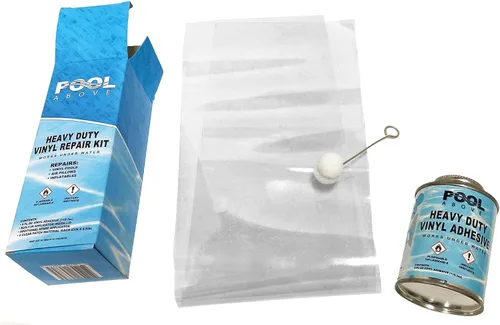 Miniatura 3 de Kit de parches de reparación de vinilo con pegamento de 4 oz. Funciona bajo el agua Incluye 24 parches de revestimiento de piscina