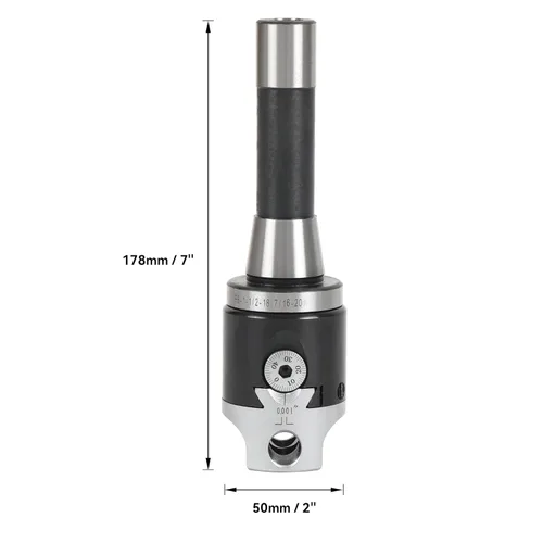 Miniatura 3 de HFS (R) Juego de cabezal de mandrinado de 2", juego de barras de mandrinar de carburo de 1/2", 9 piezas, fresado