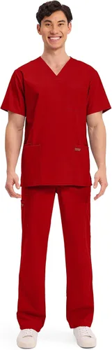 Miniatura 17 de Cherokee WW Professionals WW695 - Camisa de uniforme sanitario para hombre, con cuello en V