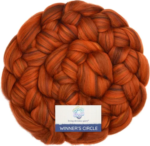 Winner's Circle - Fibra merino superfina para hilar y fieltro. Mezcla superior peinada súper suave en impresionantes mezclas de colores, especias