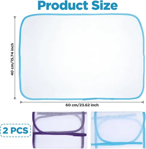 Miniatura 2 de 2 piezas de paño de prensado para tapete de planchado, paño de planchado para proteger la ropa, protector de malla para proteger la ropa
