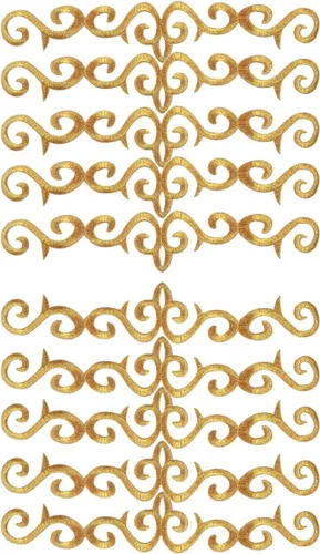 10 piezas de parche bordado metálico para planchar con borde de vid, apliques de encaje, diseño de desplazamiento largo para boda, vestido de novia,