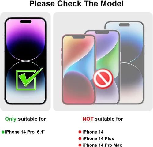 Miniatura 2 de Protector de pantalla de vidrio templado compatible con iPhone 14 Pro (6.1 pulgadas) [súper dureza] [kit de alineación sin burbujas] resistente a
