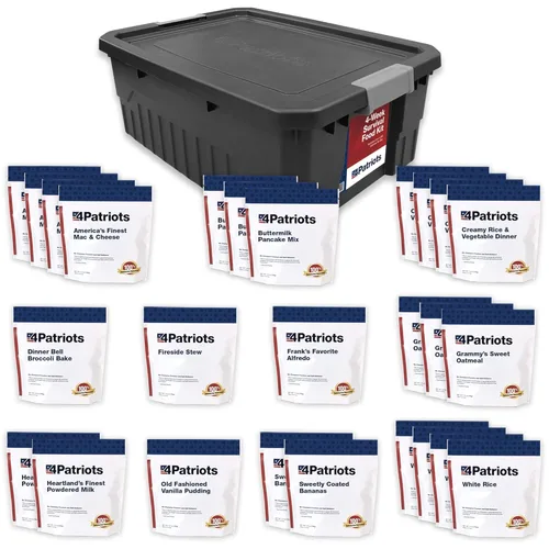 Miniatura 15 de 4Patriots suministro de alimentos para emergencias, kit de supervivencia para 72 horas, vida útil de 25 años, 16 porciones